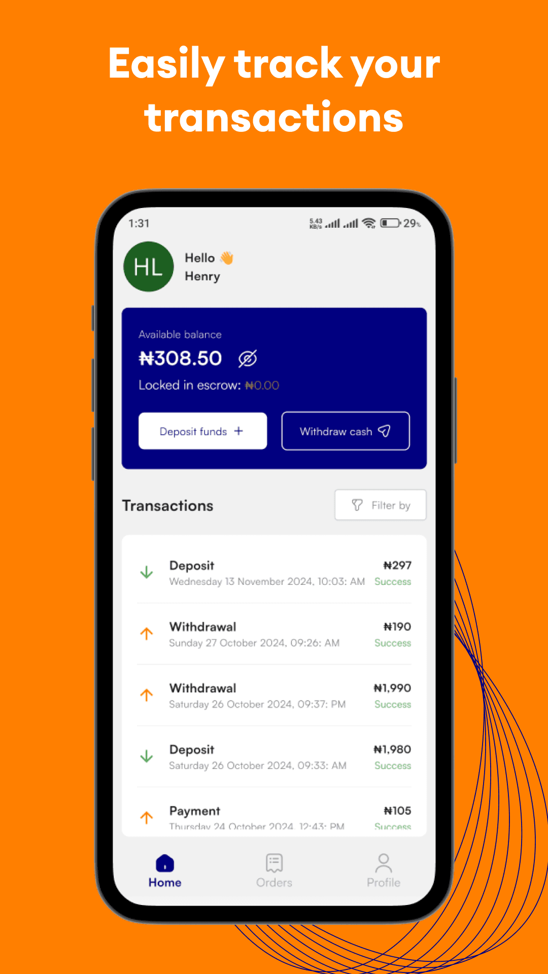 Getscrow — application interface