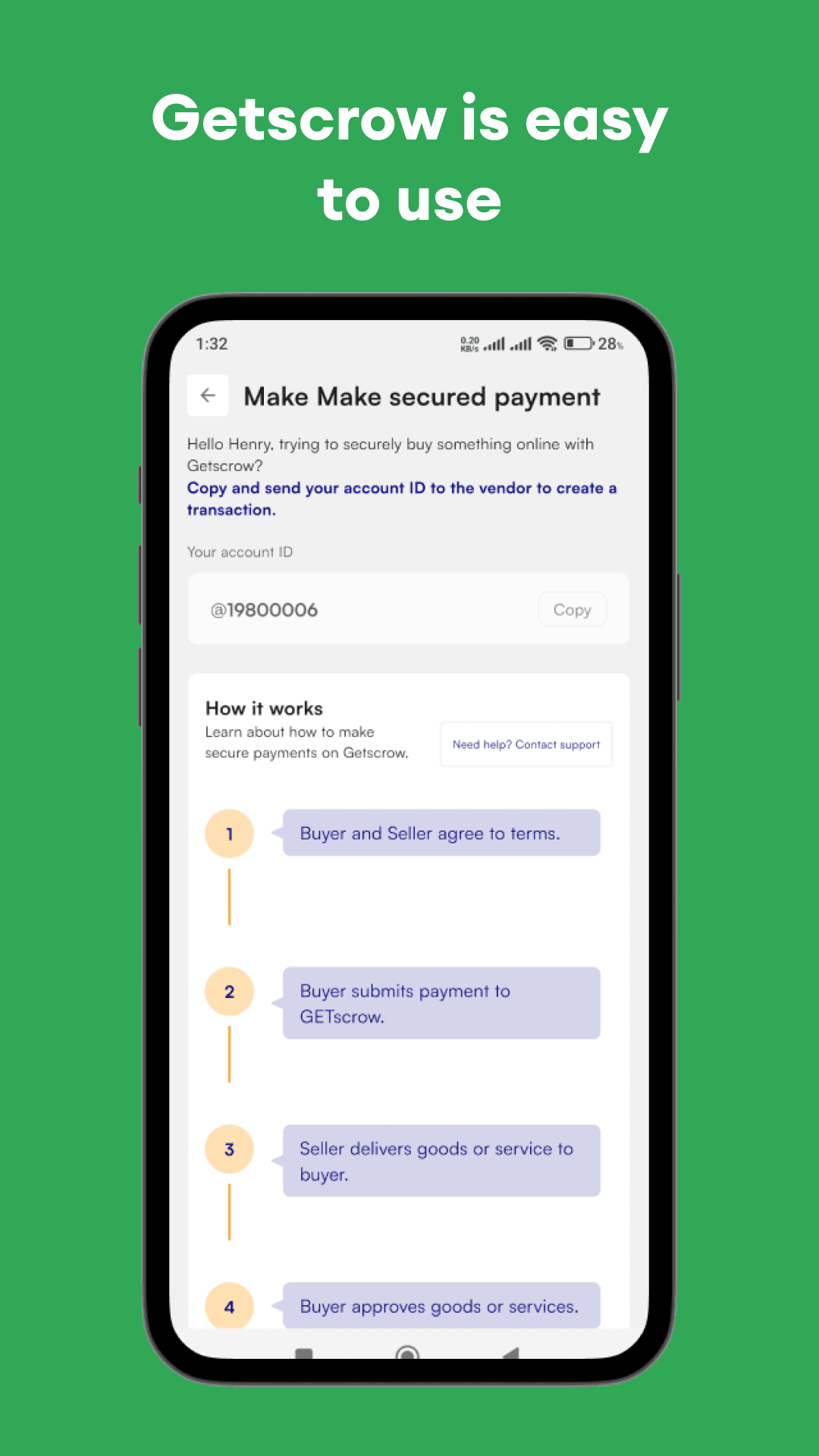 Getscrow screen 2